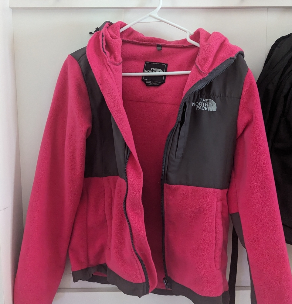 The North Face Pink and Gray Puffer Jacket